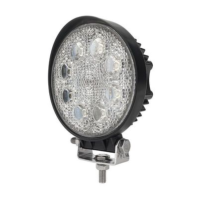Lumière de travail LED ronde étanche à l'eau LED Auxiliaire 24W Avec boîtier en aluminium coulé