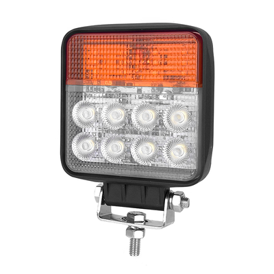 Phare de travail LED étanche 12V 24V DC 24W Faisceau large avec clignotant et conception durable