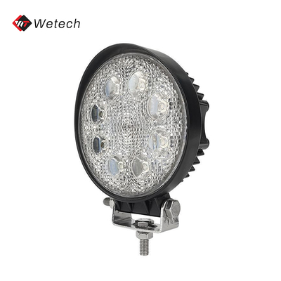 Lumière de travail LED ronde étanche à l'eau LED Auxiliaire 24W Avec boîtier en aluminium coulé