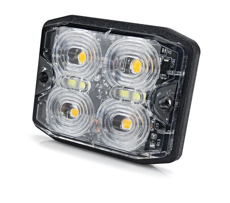 Feu stroboscopique LED ambre jaune IP67 étanche 12-24V DC pour avertissement d'urgence sur camions